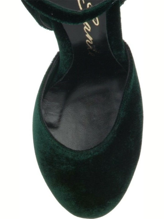 Sante Green High Heels with Strap