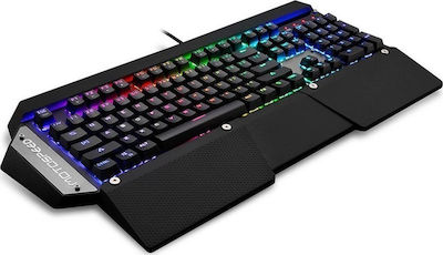 Motospeed CK88 Gaming Tastatură mecanică cu Outemu Albastru switch-uri și iluminare RGB (Grecesc)