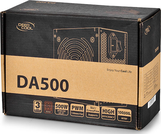 Deepcool DA500 500W Μαύρο Τροφοδοτικό Υπολογιστή Full Wired 80 Plus Bronze