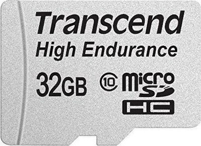 Transcend High Endurance microSDHC 32GB Class 10 High Speed με αντάπτορα