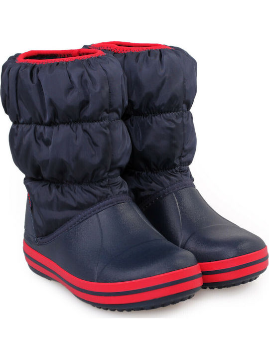 Winter Puff Anatomical Kids Snow Boots Navy Blue
