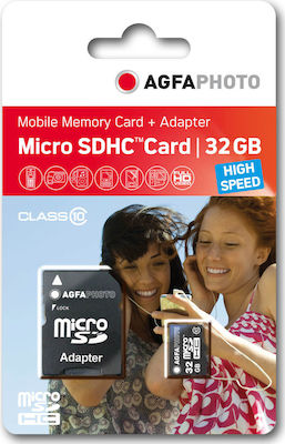 AgfaPhoto microSDHC 32GB Class 10 U1 UHS-I with Adapter