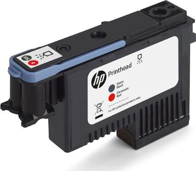 HP 744 InkJet Printer Ink Matte Black / Red (F9J88A)