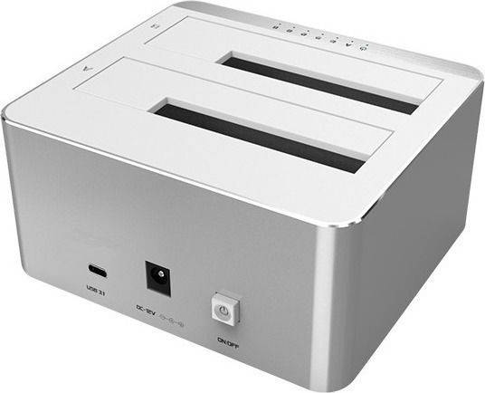 Unitek Y-3027 Docking Station για 2 Σκληρούς Δίσκους SATA 2.5" / 3.5" με σύνδεση USB 3.1 (Y-3027)