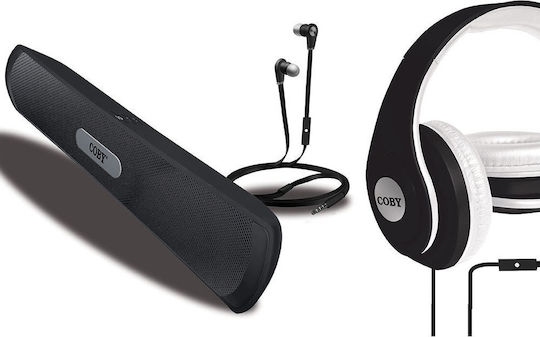 Coby Fusion Combo Kit Cu fir Over Ear Căști Negre