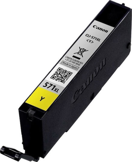 Canon CLI-571XL Γνήσιο Μελάνι Εκτυπωτή InkJet Κίτρινο (0334C001)
