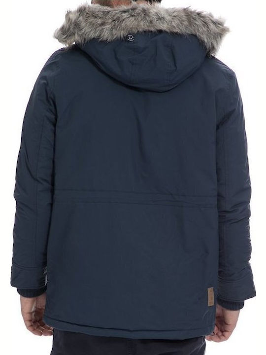 -TT610 3 in 1 Winter Jacket Parka Waterproof and Windproof Navy Blue