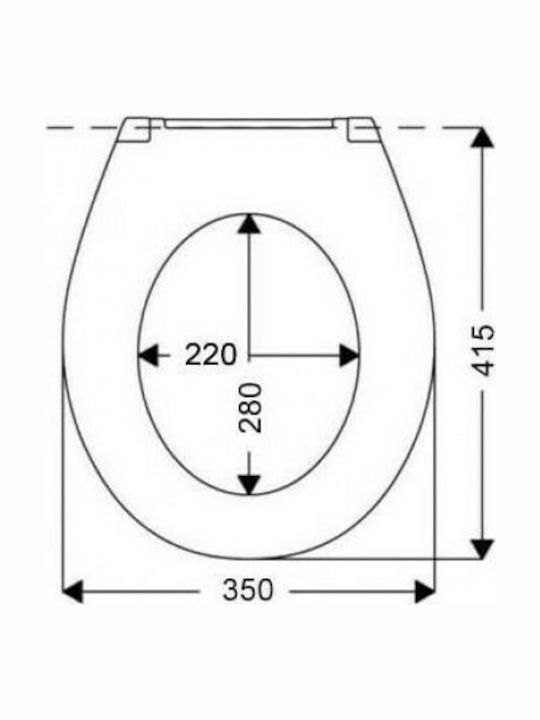 Ideal Standard Oceane Καπάκι Λεκάνης Soft Close από Βακελίτη 41.5x35cm Λευκό