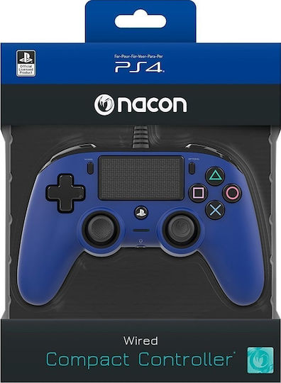 Nacon Wired Compact Controller für PS4 Blue