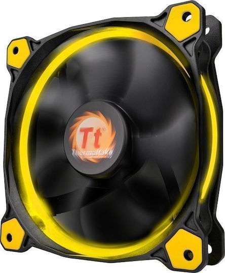 Thermaltake Riing 14 LED Yellow 140mm 3-Pin Yellow Lighting Case Fan