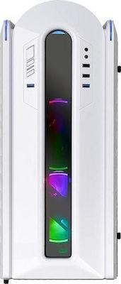 Thermaltake Versa C24 RGB Gaming Midi Tower Computer Case with Window Panel Snow Edition
