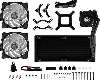 CoolerMaster MasterLiquid ML240L RGB Υδρόψυξη Επεξεργαστή Διπλού Ανεμιστήρα 120mm για Socket AM4/115x