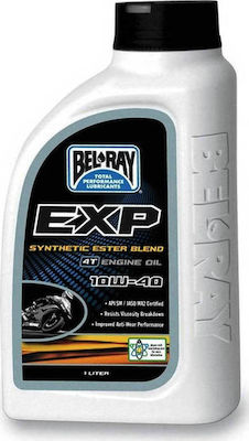 Bel-Ray EXP Synthetic Ester Blend 4T Ημισυνθετικό Λάδι Μοτοσυκλέτας για Τετράχρονους Κινητήρες 10W-40 1lt