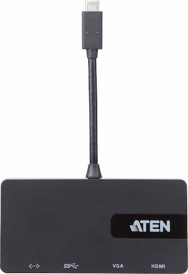Aten USB-C Docking Station mit HDMI 4K Ethernet Schwarz (UH3232)