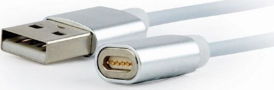 Cablexpert Magnetic / Regular USB to Lightning / Type-C / micro USB 1m Cable Gray (CC-USB2-AMLM31-1M)