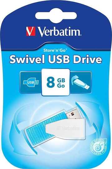 Verbatim Drehbarer 8GB USB 2.0 USB-Stick Blau