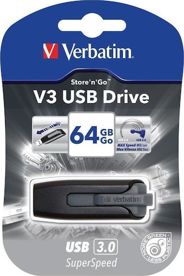 Verbatim Store 'n' Go V3 64GB USB 3.0 Stick Black