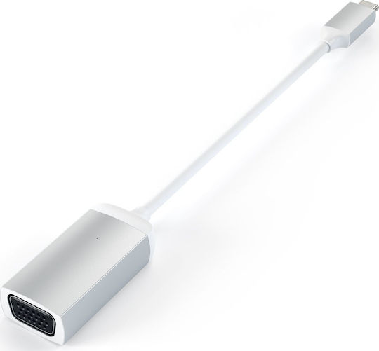 Satechi Μετατροπέας USB-C male σε VGA female Ασημί 1τμχ ST-TCVGAS
