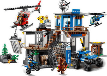 LEGO -Stadt Mountain Police Headquarters für 6-12 Jahre Jahre