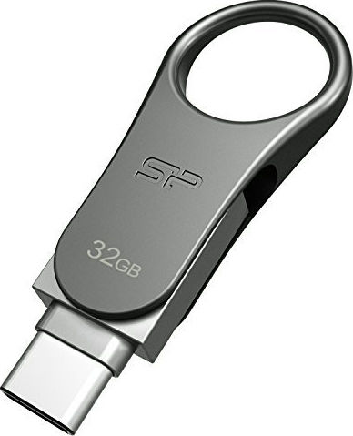 Silicon Power Mobile C80 32GB USB 3.0 Стик с връзка USB-C Сребрист