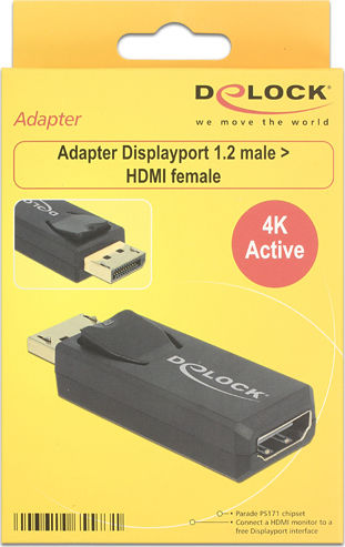 DeLock Converter HDMI female to DisplayPort male 1pcs (65573)