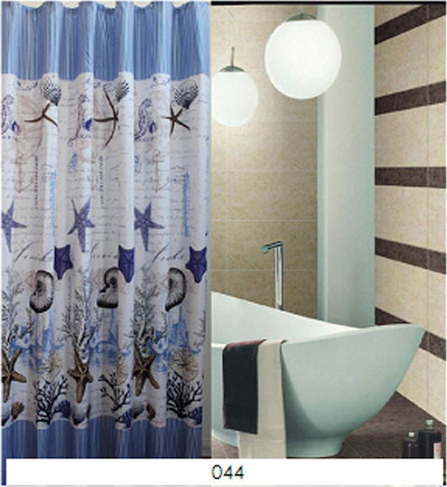 Chios Hellas Nr44 KO027 Stoff Duschvorhang 180x180cm Blaue