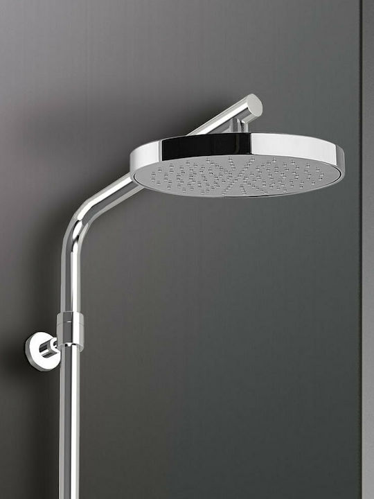 Eurorama Round Reglabilă Coloană de duș fără Baterie 83-144cm Argintiu