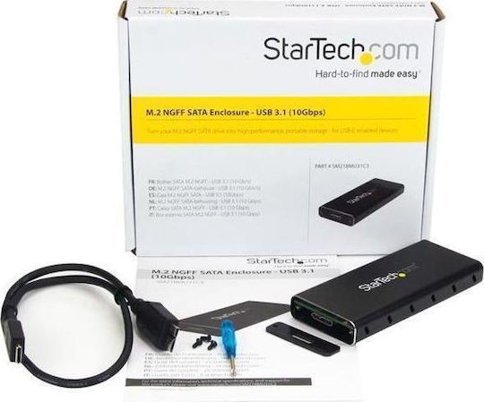 StarTech Case for Hard Drive M.2 SATA III with Connection USB 3.1