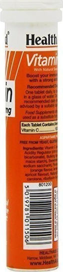 Health Aid Vitamin C Vitamin for Immune System Boost, the Skin & Antioxidant Action 1000mg Orange 20 x 1 effervescent tablets