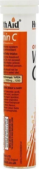 Health Aid Vitamin C Vitamin for Immune System Boost, the Skin & Antioxidant Action 1000mg Orange 20 x 1 effervescent tablets