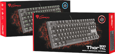 Genesis Thor 300 TKL Гейминг Клавиатура Без ключове с Outemu Red суичове и Подсветени клавиши Черен