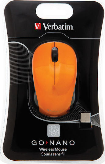 Verbatim Go Nano Wireless Mini Mouse Portocaliu