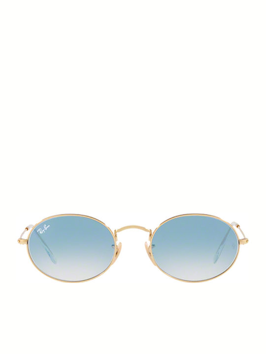 Ray Ban Unisex Sunglasses With Gold Metallic Frame And Blue Gradient Lens RB3547N 001/3F