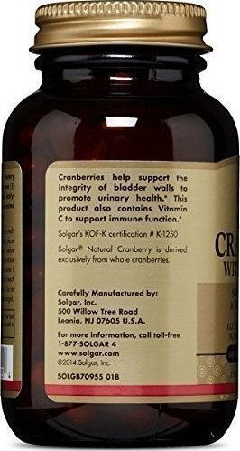 Solgar Natural Cranberry with Vitamin C 60 φυτικές κάψουλες