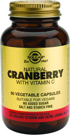 Solgar Natural Cranberry with Vitamin C 60 φυτικές κάψουλες