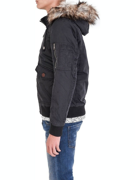 Splendid Herren Winter Jacke Lässig Schwarz