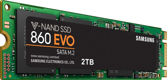 Samsung 860 Evo M.2 SSD 2TB τύπου M.2 με σύνδεση SATA III MZ-N6E2T0BW