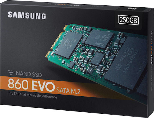 Samsung 860 Evo M.2 SSD 250GB τύπου M.2 με σύνδεση SATA III MZ-N6E250BW