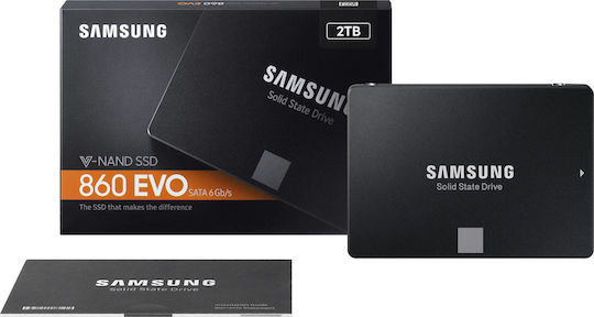 Samsung 860 Evo SSD 2TB τύπου 2.5'' με σύνδεση SATA III MZ-76E2T0B/EU