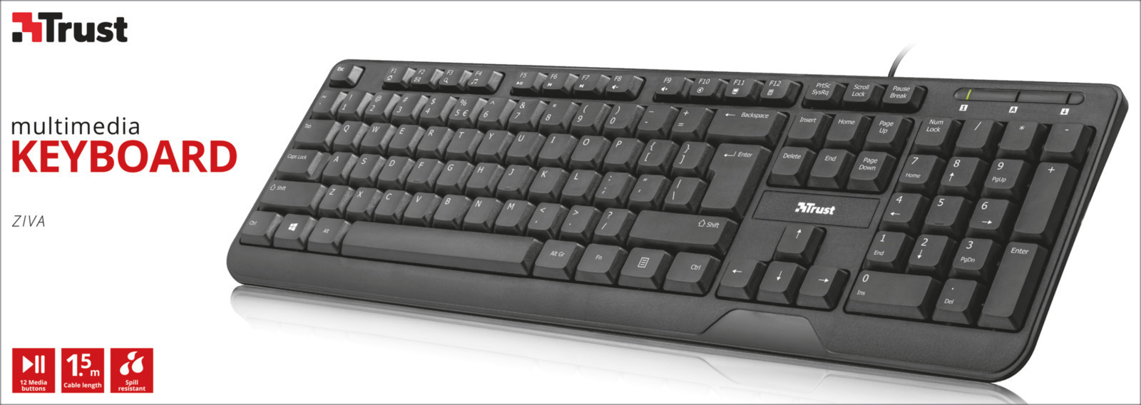 trust ziva multimedia keyboard