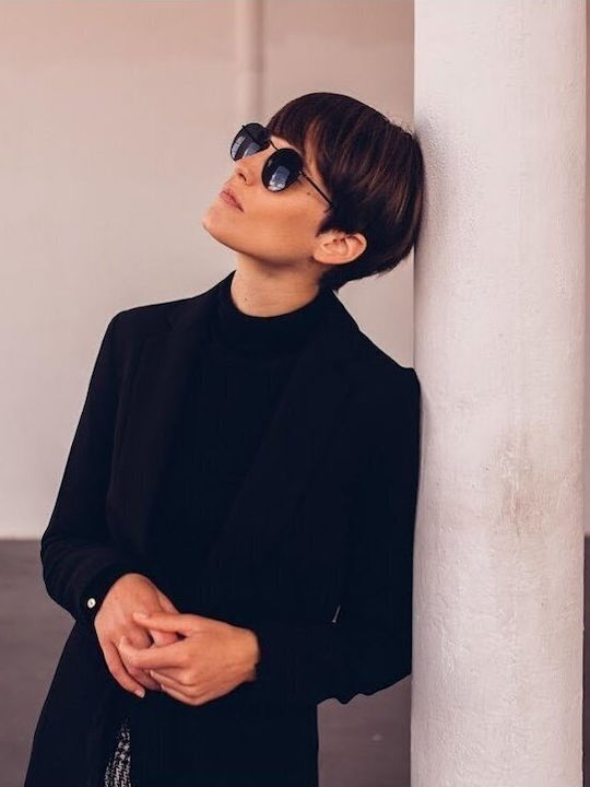 Meller Yster Unisex Sunglasses with Metal Frame All Black Y-TUTCAR