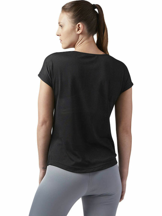 Reebok Workout Ready Mesh Women's Athletic T-shirt Black