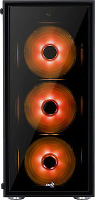 Aerocool Quartz Gaming Midi-Turm Computergehäuse mit RGB-Beleuchtung Mehrfarbig