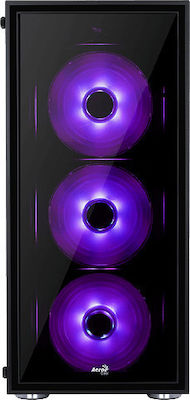 Aerocool Quartz Gaming Midi-Turm Computergehäuse mit RGB-Beleuchtung Mehrfarbig