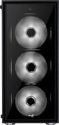 Aerocool Quartz Gaming Midi-Turm Computergehäuse mit RGB-Beleuchtung Mehrfarbig