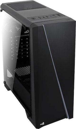 Aerocool Cylon Gaming Midi Tower Computer Case with Side Window and RGB Lighting Black