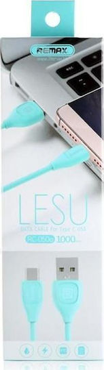 Remax Lesu RC-050i USB 2.0 Cable USB-C male - USB-A Μπλε 1m