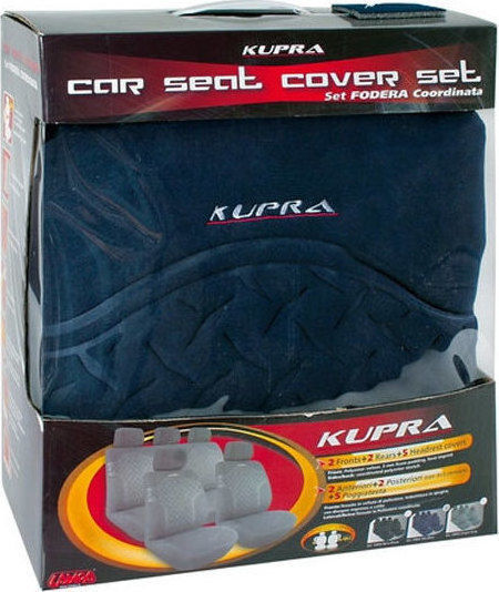 Lampa Car Cover Set 9pcs Velvet Kupra Blue