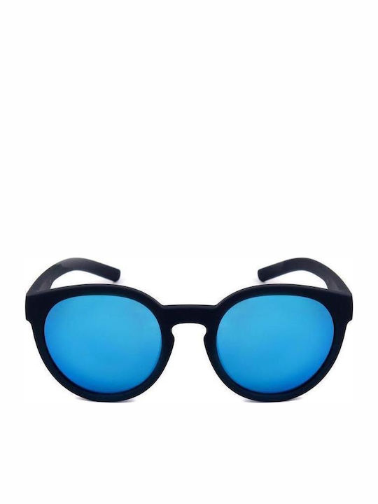 Polaroid Unbreakable Round Kids Sunglasses with Polarized Mirror Lens Blue for 4-6 Years