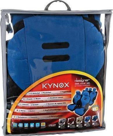 Lampa Set Autositzbezüge 9Stück Samt Kynox Blau